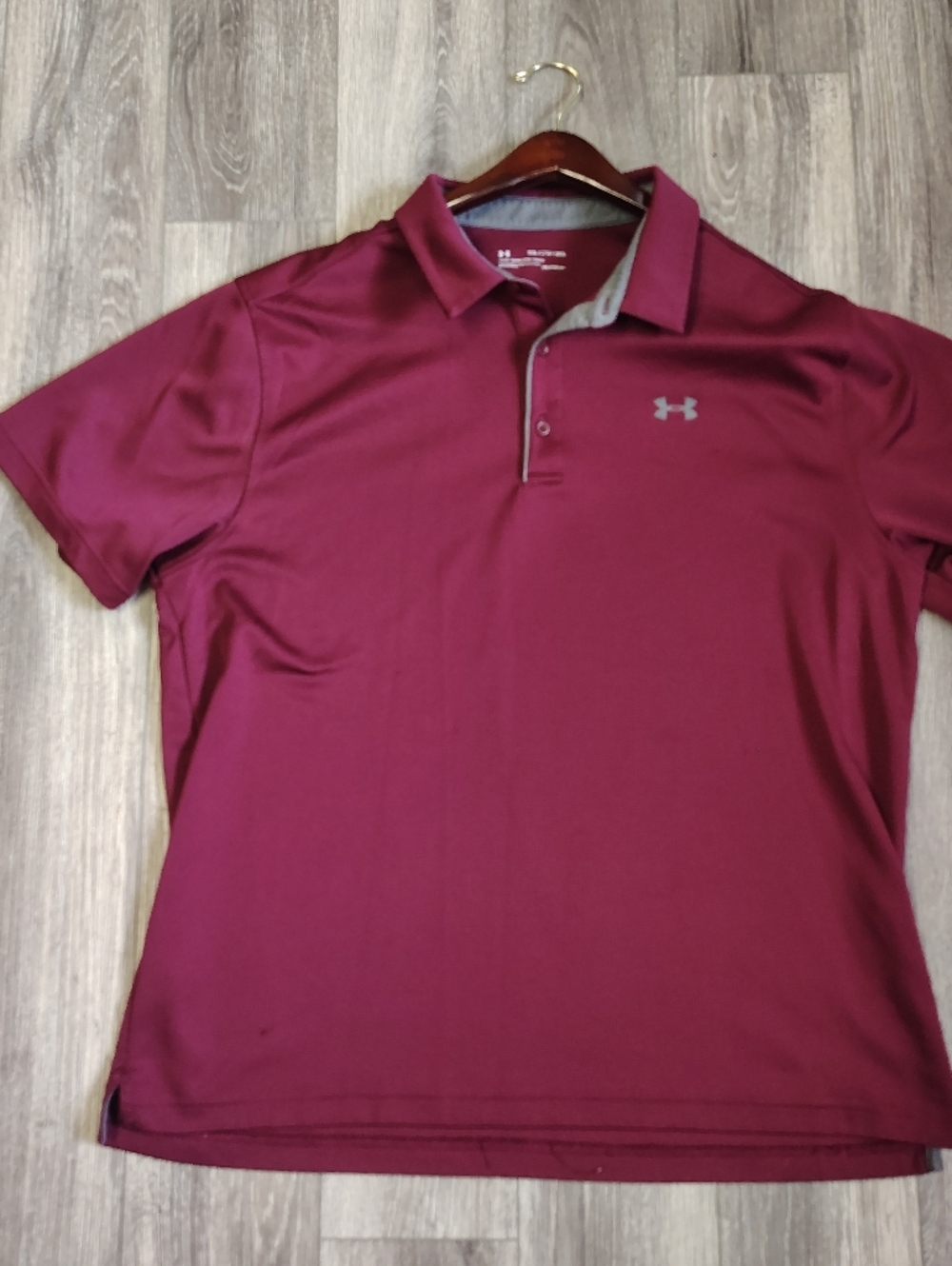 Under Armour Men's Burgundy Performance Polo 2 XL